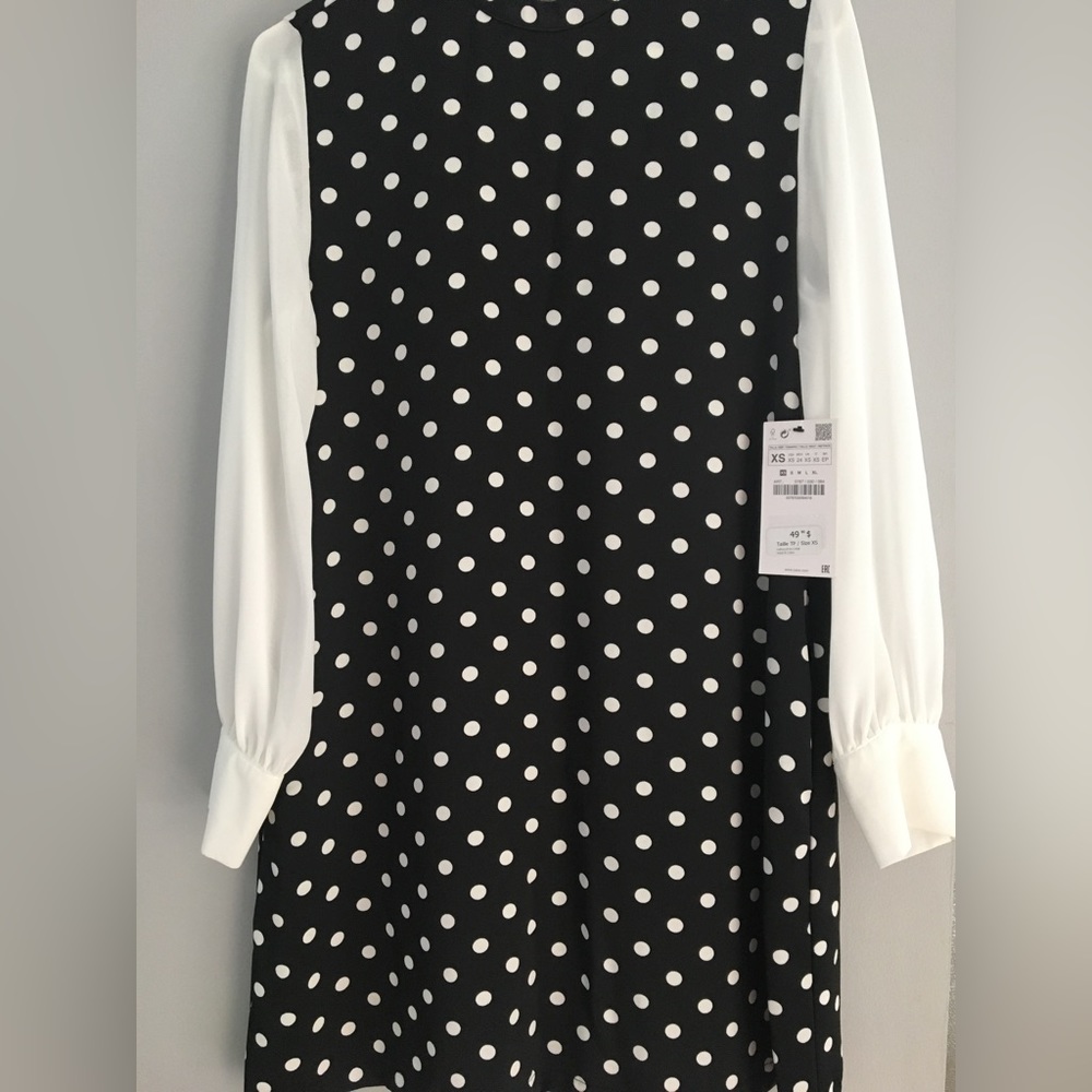 Zara black and white dress
